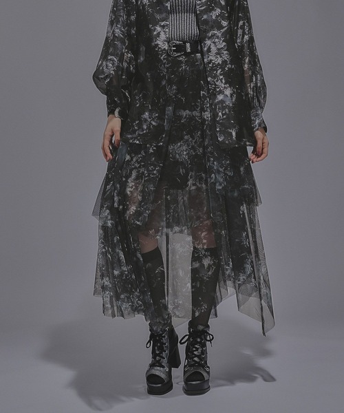 HARE（ハレ）の「ガラシアーティアードスカート(HARE)（スカート・レディース・ブルー/グリーン/ブラック/ブルー系その他・FREE）」の11枚目の写真