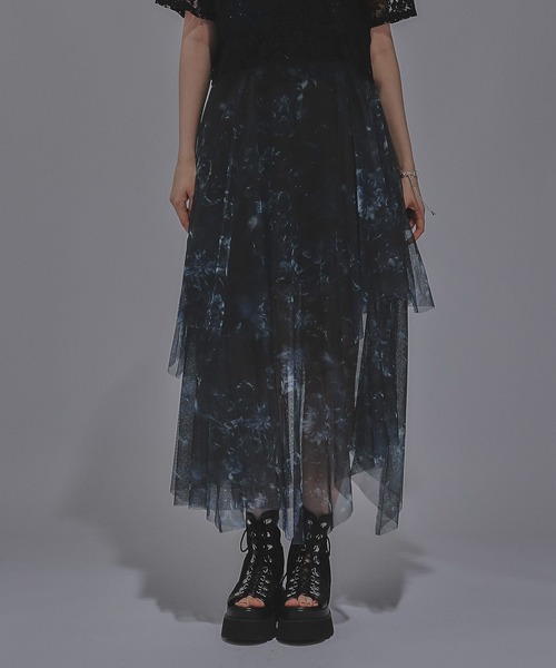 HARE（ハレ）の「ガラシアーティアードスカート(HARE)（スカート・レディース・ブルー/グリーン/ブラック/ブルー系その他・FREE）」の13枚目の写真