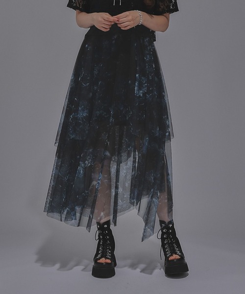 HARE（ハレ）の「ガラシアーティアードスカート(HARE)（スカート・レディース・ブルー/グリーン/ブラック/ブルー系その他・FREE）」の14枚目の写真