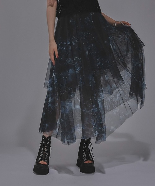 HARE（ハレ）の「ガラシアーティアードスカート(HARE)（スカート・レディース・ブルー/グリーン/ブラック/ブルー系その他・FREE）」の15枚目の写真