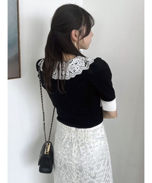 dazzlin（ダズリン）の「【藤井サチコラボ】マーガレットフラワータイトスカート（スカート・レディース・レッド/オフホワイト/ブルー・SMALL/MEDIUM）」の17枚目の写真