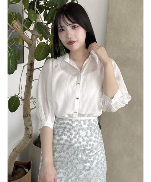 dazzlin（ダズリン）の「【藤井サチコラボ】マーガレットフラワータイトスカート（スカート・レディース・レッド/オフホワイト/ブルー・SMALL/MEDIUM）」の13枚目の写真