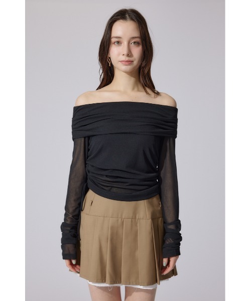rienda（リエンダ）の「オフショルレディーシアートップス 春服（Tシャツ/カットソー・レディース・ブラック・FREE）」の8枚目の写真