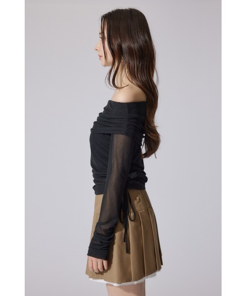 rienda（リエンダ）の「オフショルレディーシアートップス 春服（Tシャツ/カットソー・レディース・ブラック・FREE）」の9枚目の写真