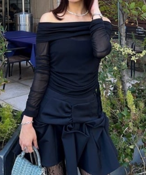 rienda（リエンダ）の「オフショルレディーシアートップス 春服（Tシャツ/カットソー・レディース・ブラック・FREE）」の17枚目の写真