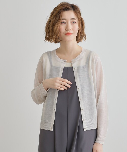 雑誌掲載】洗えるシアーカーディガン（カーディガン/ボレロ）｜grove