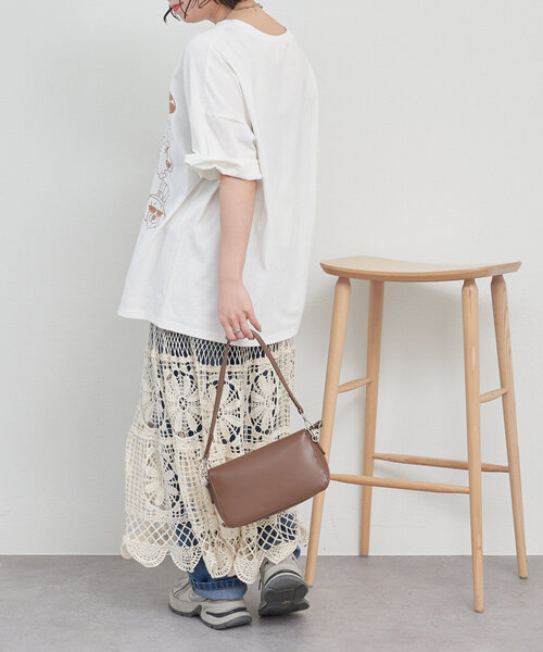 NUNIFE（ユニフィー）の「【NUNIFE】いろいろDOGT（Tシャツ/カットソー・レディース・アイボリー/オフホワイト/スミクロ・FREE）」の14枚目の写真