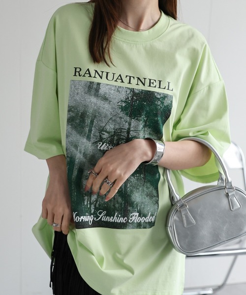 CREARE -LINO-（クレアーレリノ）の「＜ユニセックス商品＞アソートプリントTシャツ（Tシャツ/カットソー・メンズ・グリーン/ブラック/ホワイト/チャコールグレー/ブラック系その他/ホワイト系その他・MEDIUM/LARGE）」の6枚目の写真