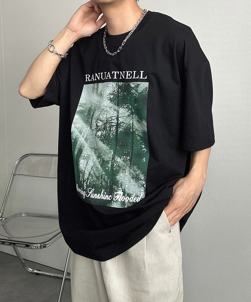 CREARE -LINO-（クレアーレリノ）の「＜ユニセックス商品＞アソートプリントTシャツ（Tシャツ/カットソー・メンズ・グリーン/ブラック/ホワイト/チャコールグレー/ブラック系その他/ホワイト系その他・MEDIUM/LARGE）」の9枚目の写真