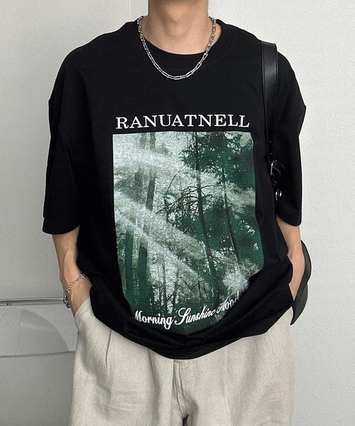 CREARE -LINO-（クレアーレリノ）の「＜ユニセックス商品＞アソートプリントTシャツ（Tシャツ/カットソー・メンズ・グリーン/ブラック/ホワイト/チャコールグレー/ブラック系その他/ホワイト系その他・MEDIUM/LARGE）」の8枚目の写真