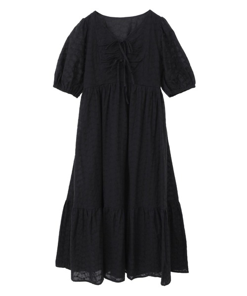 earth music&ecology(アースミュージックアンドエコロジー)の「花柄刺繍フレアワンピース(ワンピース・レディース・ブラック/オフホワイト・FREE)」の14枚目の写真