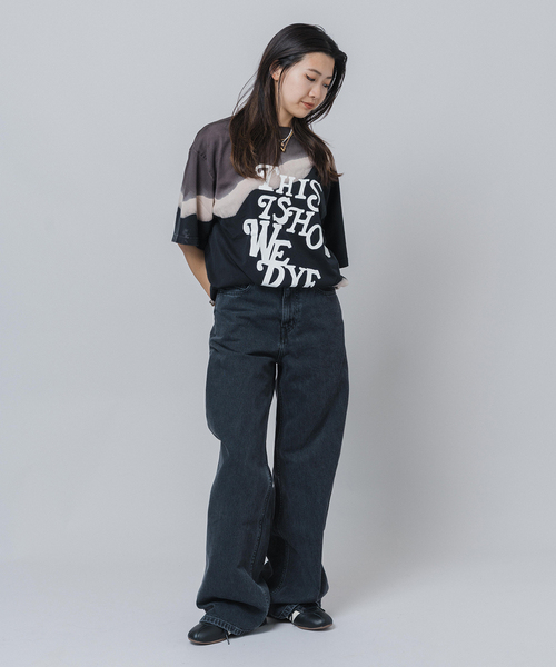 JOINT WORKS（ジョイントワークス）の「【NOMARHYTHM TEXTILE】Hand Dye Twist Tee - Print（Tシャツ/カットソー・レディース・ブラック/ネイビー・3）」の9枚目の写真