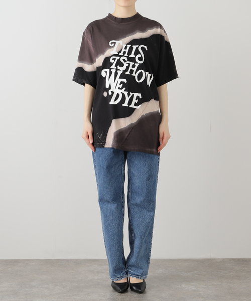 JOINT WORKS（ジョイントワークス）の「【NOMARHYTHM TEXTILE】Hand Dye Twist Tee - Print（Tシャツ/カットソー・レディース・ブラック/ネイビー・3）」の4枚目の写真