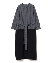 fennica | homspun / ライトオンス シャンブレー 比翼配色7分袖 ワンピース(ワンピース)