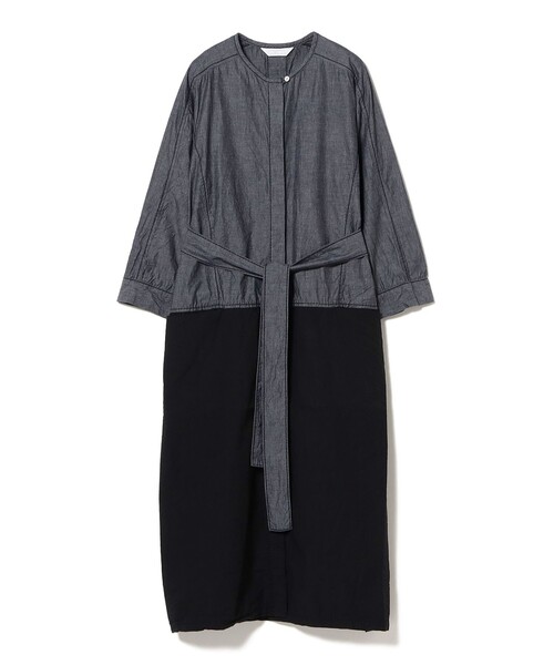 fennica（フェニカ）の「homspun / ライトオンス シャンブレー 比翼配色7分袖 ワンピース（ワンピース・レディース・ブルー/ネイビー・MEDIUM）」の8枚目の写真