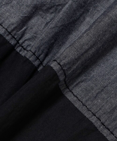 fennica（フェニカ）の「homspun / ライトオンス シャンブレー 比翼配色7分袖 ワンピース（ワンピース・レディース・ブルー/ネイビー・MEDIUM）」の10枚目の写真