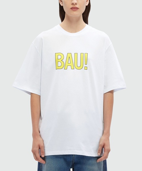 MSGM(エムエスジーエム)の「MSGM FANTASTIC GREEN オーガニックコットンTシャツ「BAU!」(Tシャツ/カットソー・メンズ・ホワイト・S/M)」の11枚目の写真