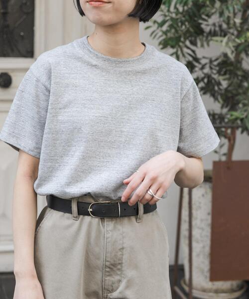 FORK&SPOON（フォークアンドスプーン）の「FORK&SPOON　リサイクルコットンショートスリーブTシャツ（Tシャツ/カットソー・レディース・ブラック/グレー系その他/オフホワイト・1）」の3枚目の写真