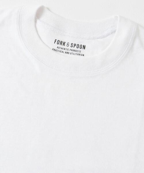 FORK&SPOON（フォークアンドスプーン）の「FORK&SPOON　リサイクルコットンショートスリーブTシャツ（Tシャツ/カットソー・レディース・ブラック/グレー系その他/オフホワイト・1）」の5枚目の写真