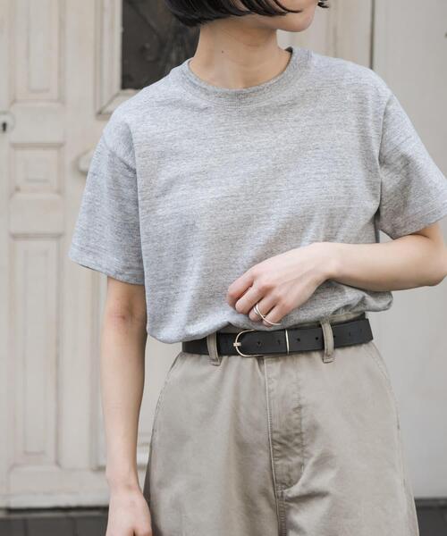 FORK&SPOON（フォークアンドスプーン）の「FORK&SPOON　リサイクルコットンショートスリーブTシャツ（Tシャツ/カットソー・レディース・ブラック/グレー系その他/オフホワイト・1）」の9枚目の写真