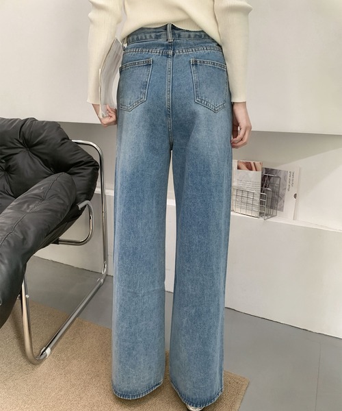 Tamashima デニムパンツ ハイウエストデニムパンツ | 韓国ファッション 高速ターミナル