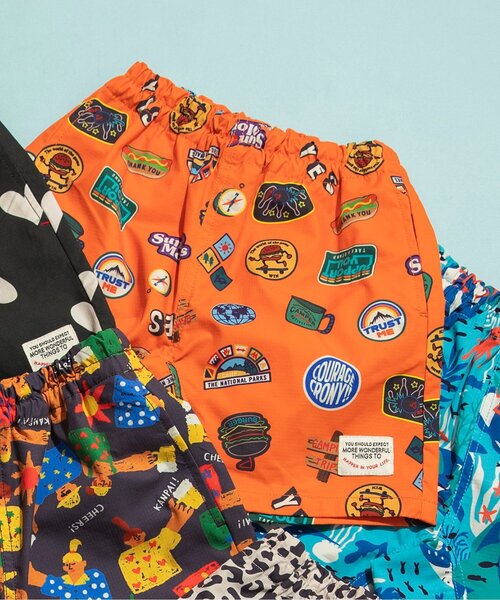 BREEZE(ブリーズ)の「【UVカット/撥水加工】水陸両用 総柄アクティブパンツ_ジュニア対応(その他パンツ・キッズ・オレンジ/ネイビー/ラベンダー/キナリ/イエロー/チャコール/ターコイズブルー/ブラック・80/130/100/120/140/150/90/110/160)」の9枚目の写真