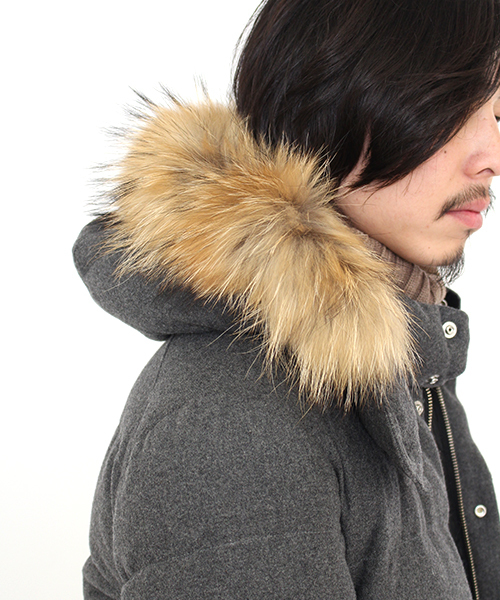 Lui's（ルイス）の「Lui's(ルイス) ウールダウンジャケット（ダウンジャケット/コート・メンズ・ブラック/スミクロ/ライトグレー・SMALL/MEDIUM/LARGE）」の10枚目の写真