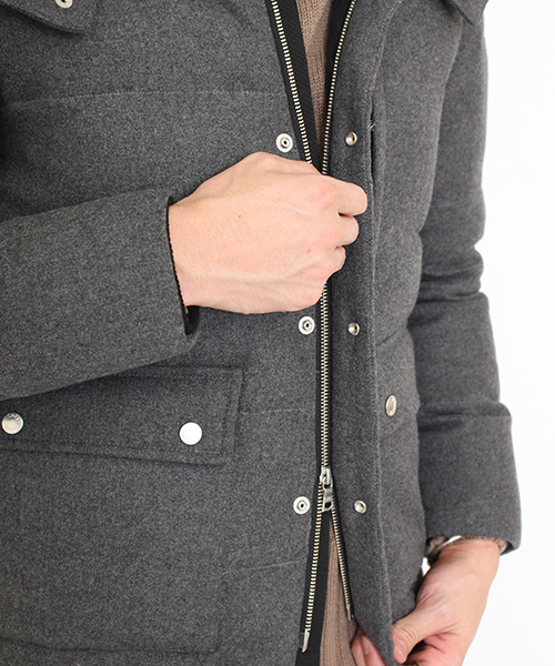 Lui's（ルイス）の「Lui's(ルイス) ウールダウンジャケット（ダウンジャケット/コート・メンズ・ブラック/スミクロ/ライトグレー・SMALL/MEDIUM/LARGE）」の11枚目の写真