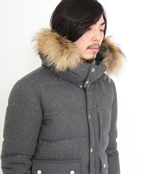 Lui's（ルイス）の「Lui's(ルイス) ウールダウンジャケット（ダウンジャケット/コート・メンズ・ブラック/スミクロ/ライトグレー・SMALL/MEDIUM/LARGE）」の12枚目の写真