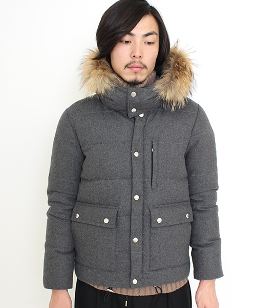 Lui's（ルイス）の「Lui's(ルイス) ウールダウンジャケット（ダウンジャケット/コート・メンズ・ブラック/スミクロ/ライトグレー・SMALL/MEDIUM/LARGE）」の13枚目の写真