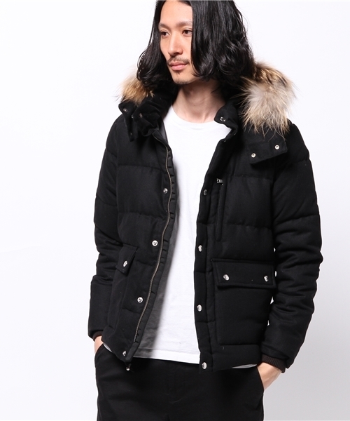 Lui's（ルイス）の「Lui's(ルイス) ウールダウンジャケット（ダウンジャケット/コート・メンズ・ブラック/スミクロ/ライトグレー・SMALL/MEDIUM/LARGE）」の15枚目の写真