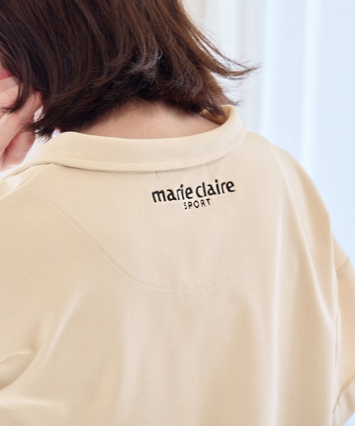 marie claire sport(マリクレール スポーツ)の「【マリクレール・スポーツ】スキッパーポロチュニック(シャツ/ブラウス・レディース・グレイッシュベージュ/グレイッシュブルー/ネイビー・L/M/3L/LL)」の8枚目の写真