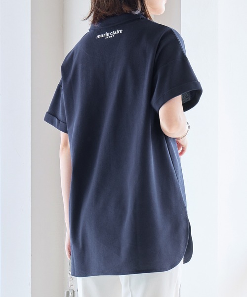 marie claire sport(マリクレール スポーツ)の「【マリクレール・スポーツ】スキッパーポロチュニック(シャツ/ブラウス・レディース・グレイッシュベージュ/グレイッシュブルー/ネイビー・L/M/3L/LL)」の17枚目の写真