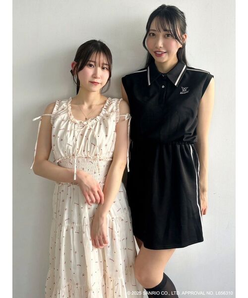 dazzlin（ダズリン）の「【メロクロコラボ】サイドラインミニワンピース（ワンピース・レディース・ブラック・FREE）」の9枚目の写真