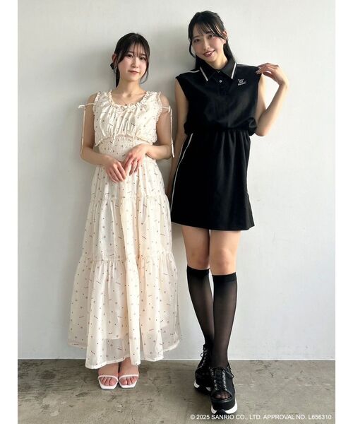 dazzlin（ダズリン）の「【メロクロコラボ】サイドラインミニワンピース（ワンピース・レディース・ブラック・FREE）」の10枚目の写真