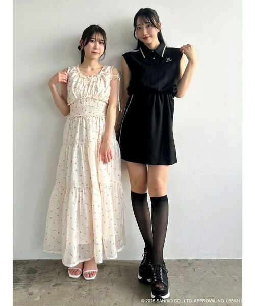 dazzlin（ダズリン）の「【メロクロコラボ】サイドラインミニワンピース（ワンピース・レディース・ブラック・FREE）」の11枚目の写真