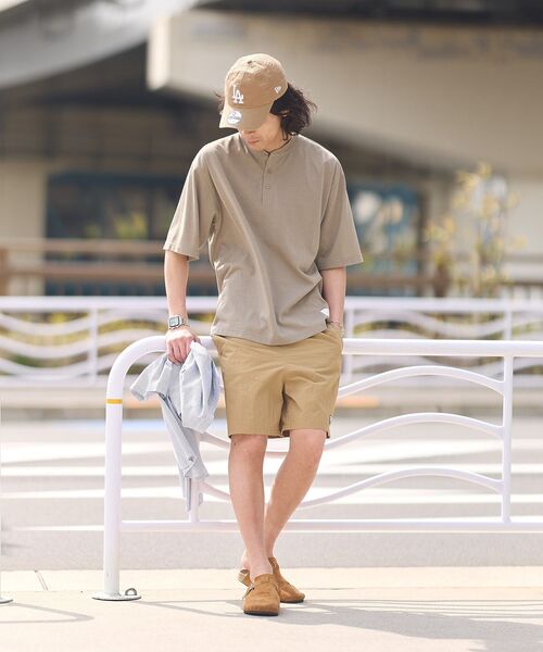 CRAFT STANDARD BOUTIQUE(クラフトスタンダードブティック)の「接触冷感/吸水速乾/UVカット DRY-MIX ヘンリーネックTEE(Tシャツ/カットソー・メンズ・オフホワイト/ブラック/グレイッシュベージュ・M/L/XL)」の7枚目の写真