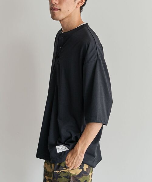 CRAFT STANDARD BOUTIQUE(クラフトスタンダードブティック)の「接触冷感/吸水速乾/UVカット DRY-MIX ヘンリーネックTEE(Tシャツ/カットソー・メンズ・オフホワイト/ブラック/グレイッシュベージュ・M/L/XL)」の20枚目の写真
