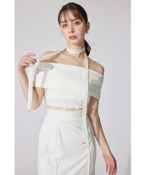 セール】レースコンビオフショルカットワンピース 夏服