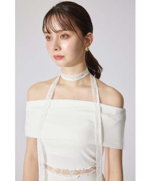 rienda(リエンダ)の「レースコンビオフショルカットワンピース 夏服(ワンピース・レディース・ブルー/ホワイト/ブラック・SMALL/MEDIUM)」の22枚目の写真