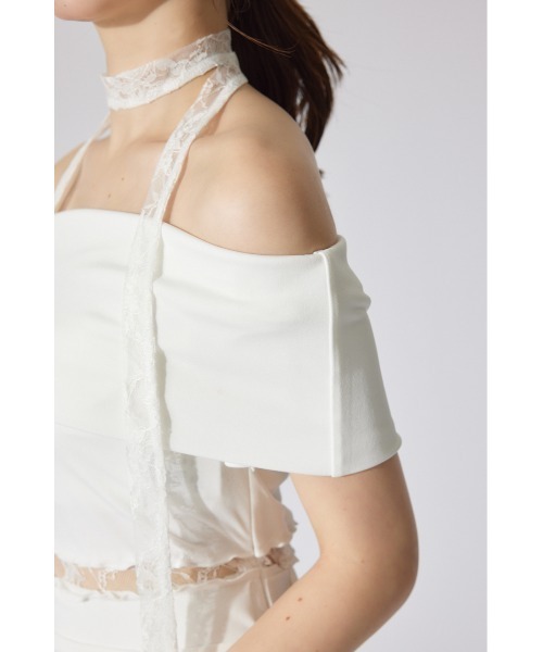 rienda(リエンダ)の「レースコンビオフショルカットワンピース 夏服(ワンピース・レディース・ブルー/ホワイト/ブラック・SMALL/MEDIUM)」の21枚目の写真