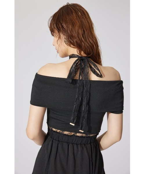 rienda(リエンダ)の「レースコンビオフショルカットワンピース 夏服(ワンピース・レディース・ブルー/ホワイト/ブラック・SMALL/MEDIUM)」の13枚目の写真