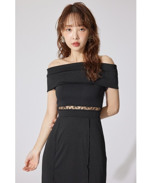 rienda(リエンダ)の「レースコンビオフショルカットワンピース 夏服(ワンピース・レディース・ブルー/ホワイト/ブラック・SMALL/MEDIUM)」の12枚目の写真