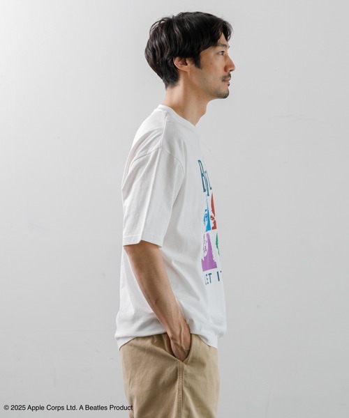 tシャツ 「MEN ， WOMEN」CAPSULE-T The Beatles KEEP CALM ＆ LET IT BE Tee レディース メンズ AMERICAN RAG CIE｜【MEN , WOMEN】CAPSULE-T The Beatles KEEP