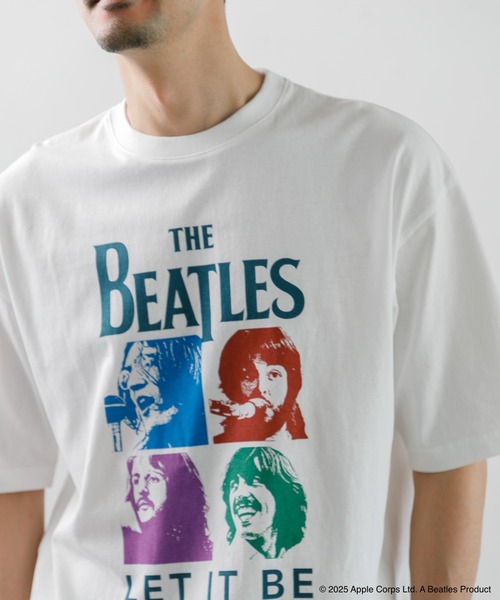 tシャツ 「MEN ， WOMEN」CAPSULE-T The Beatles KEEP CALM ＆ LET IT BE Tee レディース メンズ AMERICAN RAG CIE｜【MEN , WOMEN】CAPSULE-T The Beatles KEEP