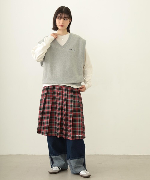 MILKFED.(ミルクフェド)の「PLEATED PLAID SKIRT(スカート・レディース・ブラック/レッド/ネイビー・ONE SIZE)」の7枚目の写真