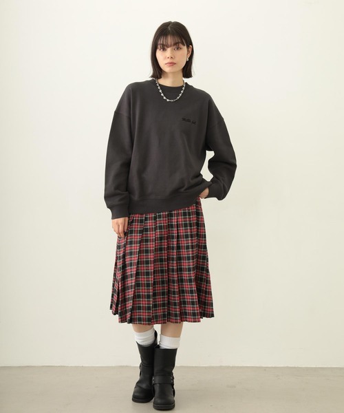 MILKFED.(ミルクフェド)の「PLEATED PLAID SKIRT(スカート・レディース・ブラック/レッド/ネイビー・ONE SIZE)」の9枚目の写真