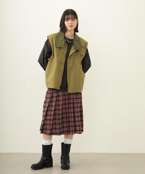 MILKFED.(ミルクフェド)の「PLEATED PLAID SKIRT(スカート・レディース・ブラック/レッド/ネイビー・ONE SIZE)」の11枚目の写真