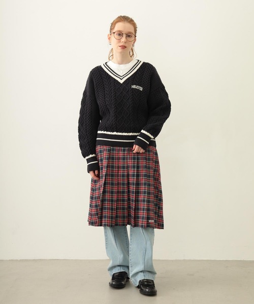 MILKFED.(ミルクフェド)の「PLEATED PLAID SKIRT(スカート・レディース・ブラック/レッド/ネイビー・ONE SIZE)」の18枚目の写真
