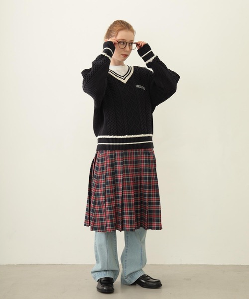 MILKFED.(ミルクフェド)の「PLEATED PLAID SKIRT(スカート・レディース・ブラック/レッド/ネイビー・ONE SIZE)」の19枚目の写真